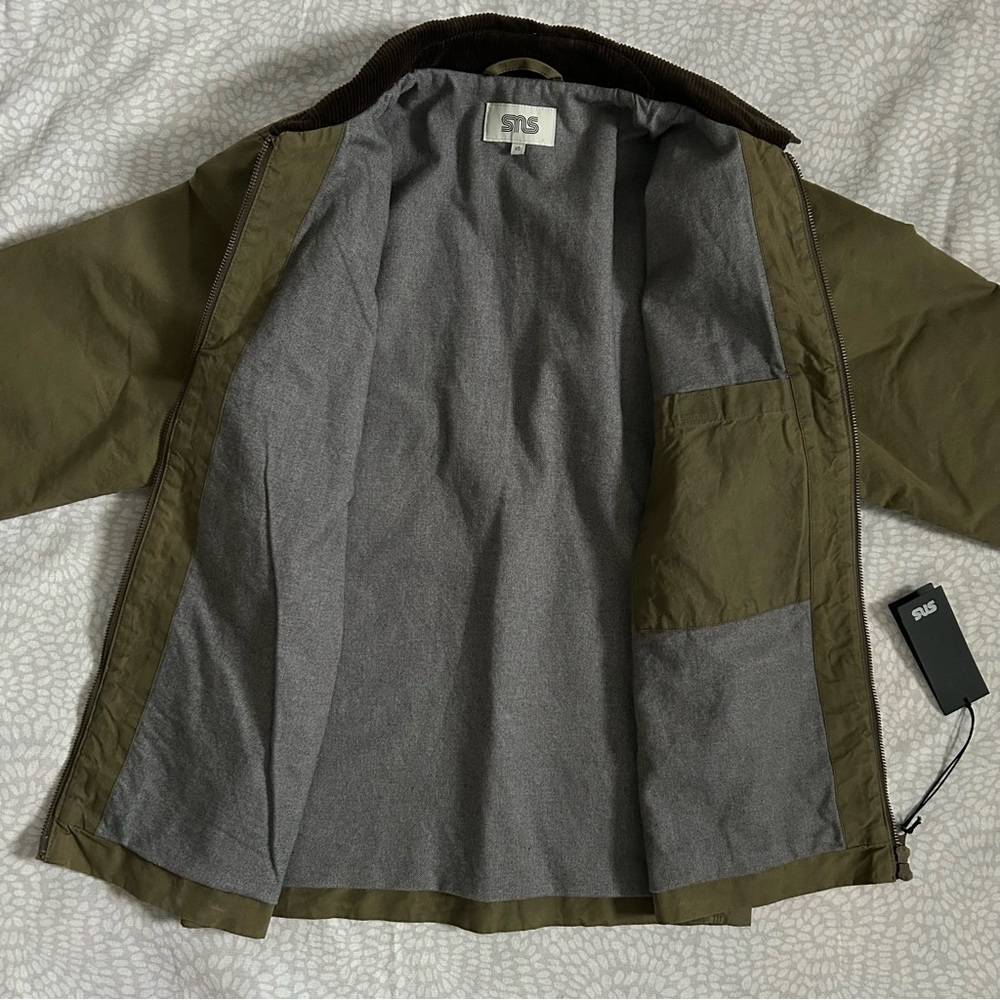 SneakersnStuff “SNS” Waxed Cotton Construction Jacket Size XSmall - Picture 3 of 6
